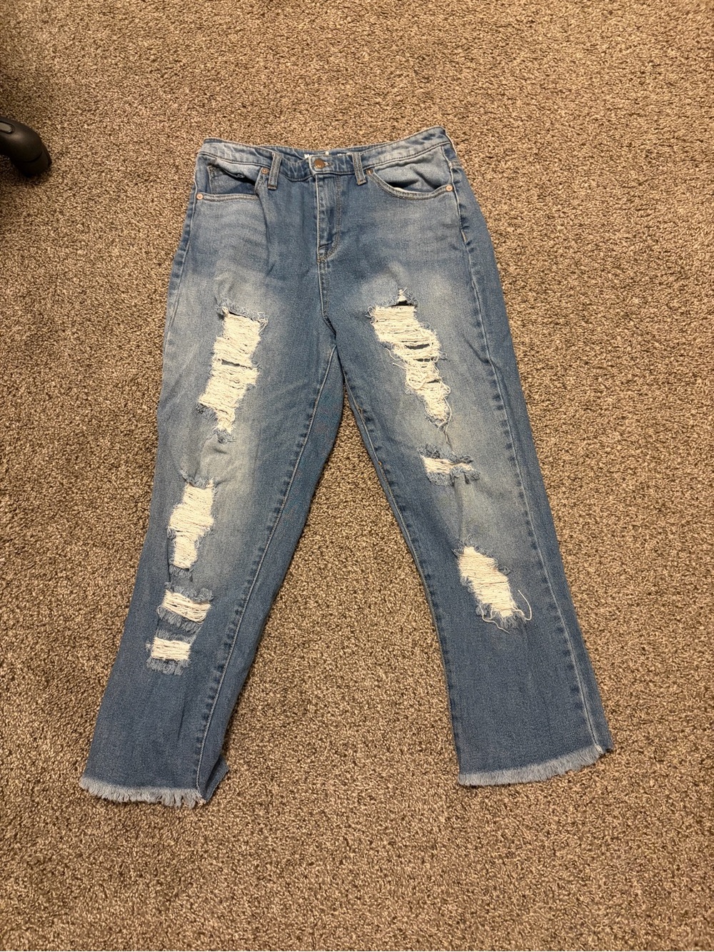 Light Blue High-Rise Distressed Women’s Jeans